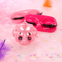 Girly Cute Crown Pink Holographic Lash Case with Mask Tray Own Logo Branding Customized Princess 10D Mink Eyelashes Box Wholesal